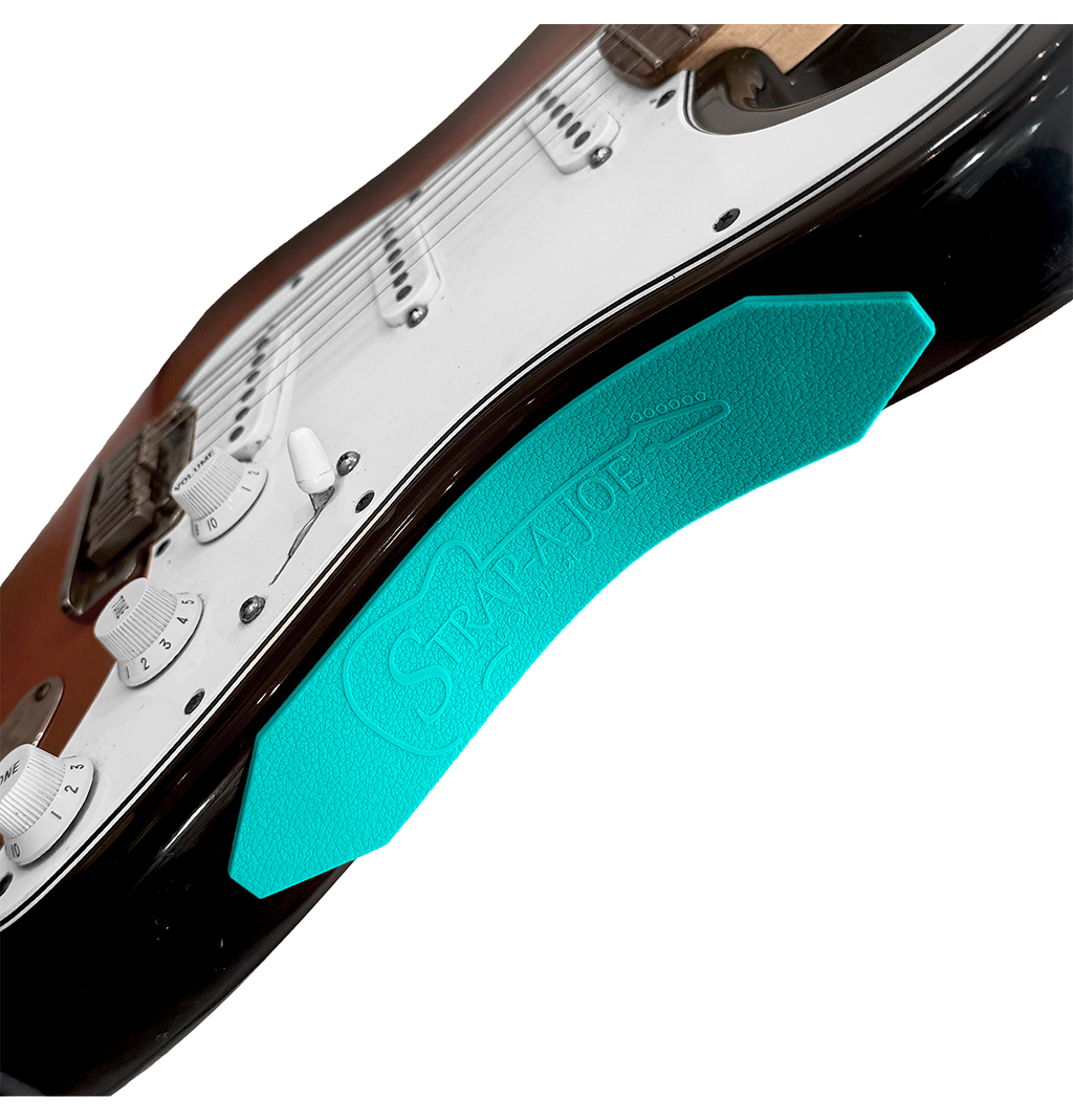 Guitar support strap designed for seated playing
