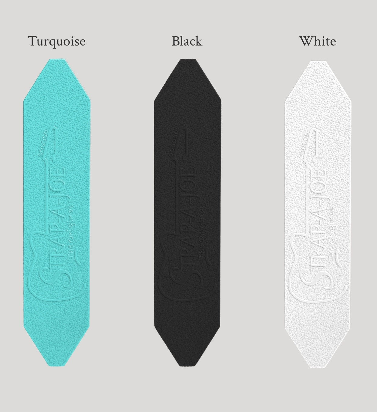 Silicone guitar strap color variations
